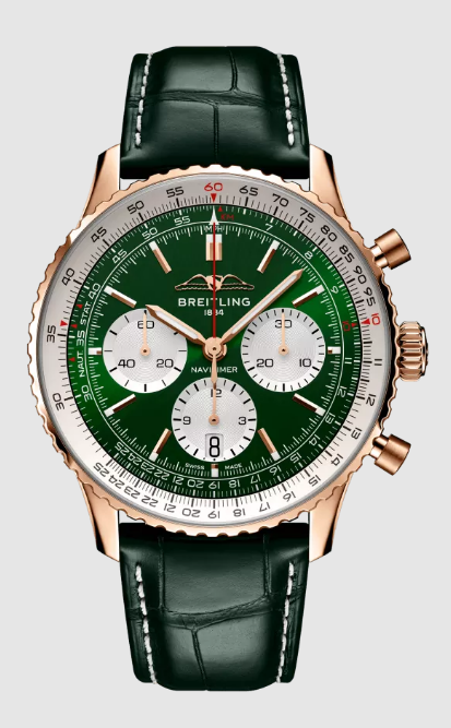 Review Breitling Navitimer B01 Chronograph 43 Red Gold Replica watch RB01384A1L1P1